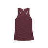 Front Flat Lay of GOEX Ladies Eco Triblend Rib Tank in Wine