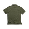 Back Flat Lay of GOEX Unisex and Men's Eco Triblend Polo in Olive