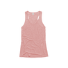 Front Flat Lay of GOEX Ladies Eco Triblend Rib Tank in Rose