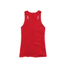 Back Flat Lay of GOEX Ladies Cotton Rib Tank in Red
