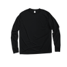 Front Flat Lay of GOEX Unisex and Men's Eco Poly LS Tee in Black