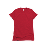 Front Flat Lay of GOEX Ladies Eco Triblend Tee in Red