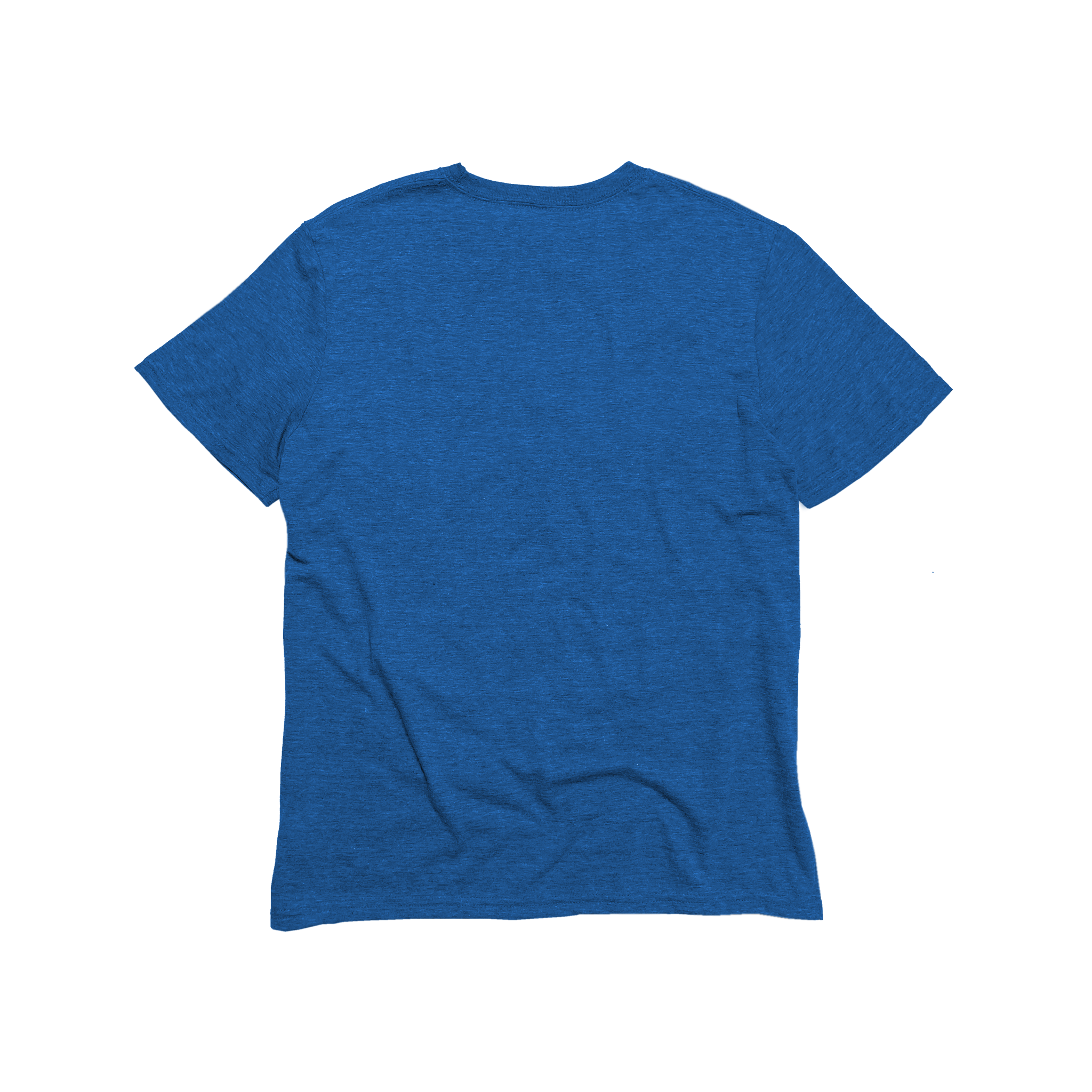 Back Flat Lay of GOEX Unisex and Men's Eco Triblend Tee in Royal