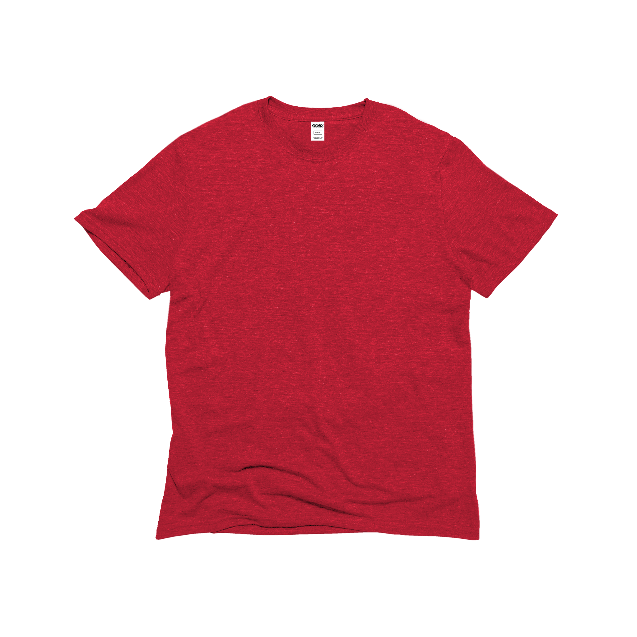 Front Flat Lay of GOEX Unisex and Men's Eco Triblend Tee in Red