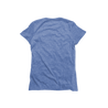 Back Flat Lay of GOEX Ladies Eco Triblend Tee in Light Blue
