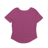 Back Flat Lay of GOEX Ladies Eco Triblend Flowy Tee in Berry
