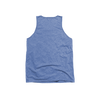 Back Flat Lay of GOEX Unisex and Men's Eco Triblend Tank in Light Blue