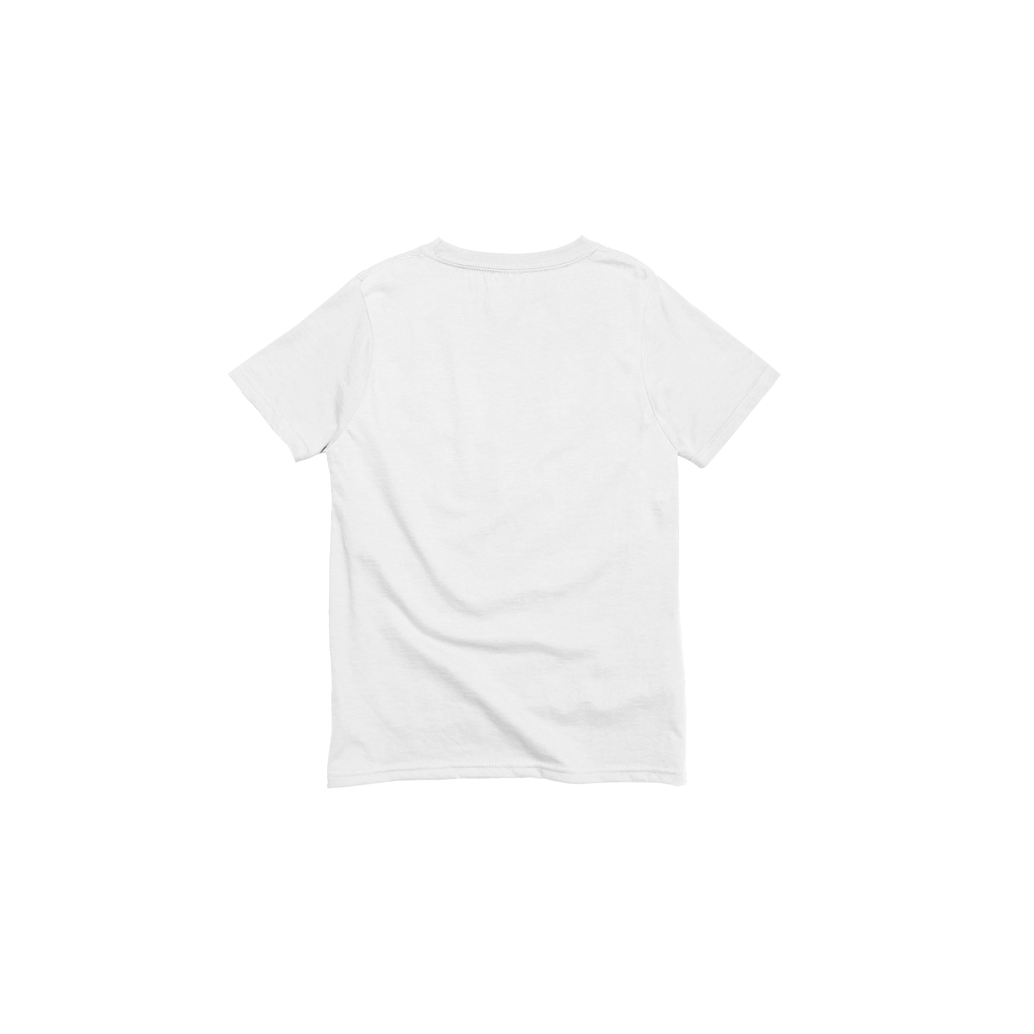 Back Flat Lay of GOEX Youth Standard Cotton Tee in White