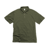 Front Flat Lay of GOEX Unisex and Men's Eco Triblend Polo in Olive