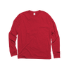 Front Flat Lay of GOEX Unisex and Men's Eco Triblend LS Tee in Red