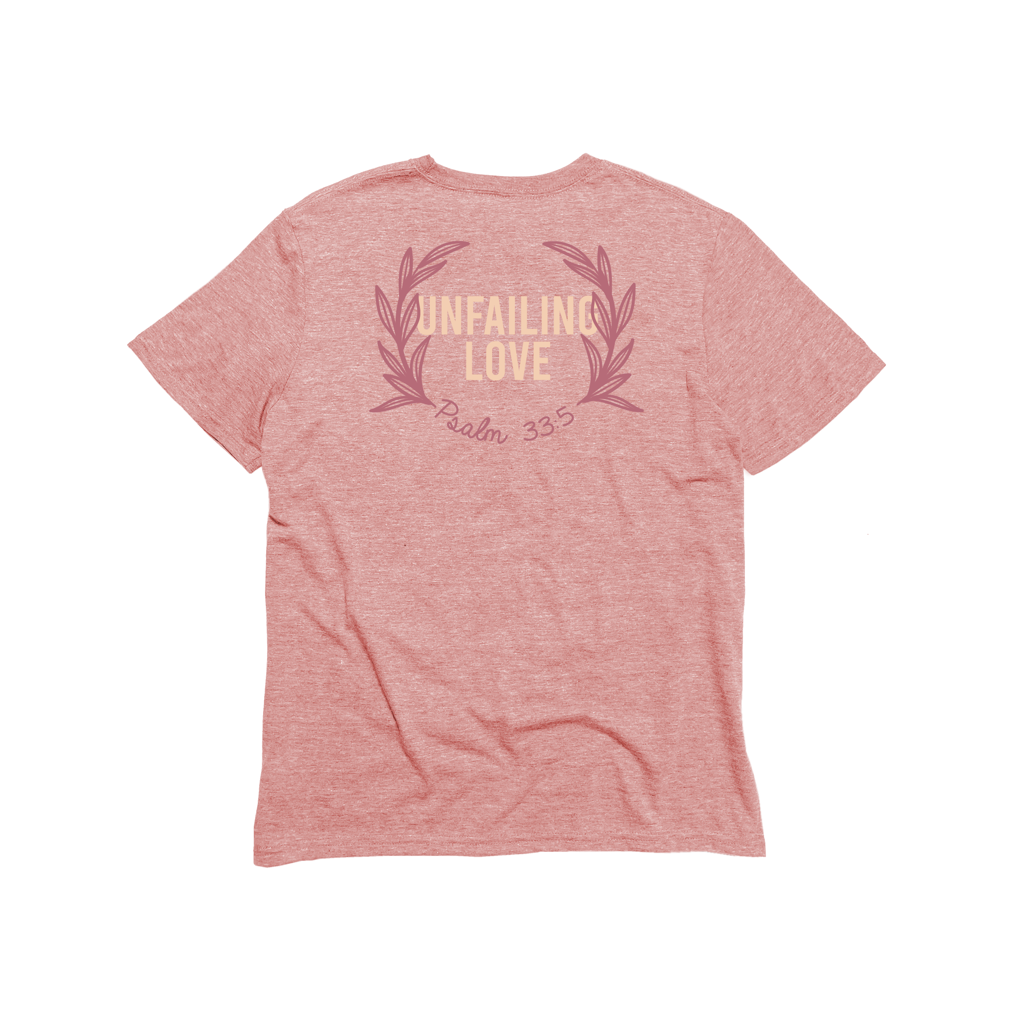 Flat Lay of Unfailing Love Graphic Tee in Rose
