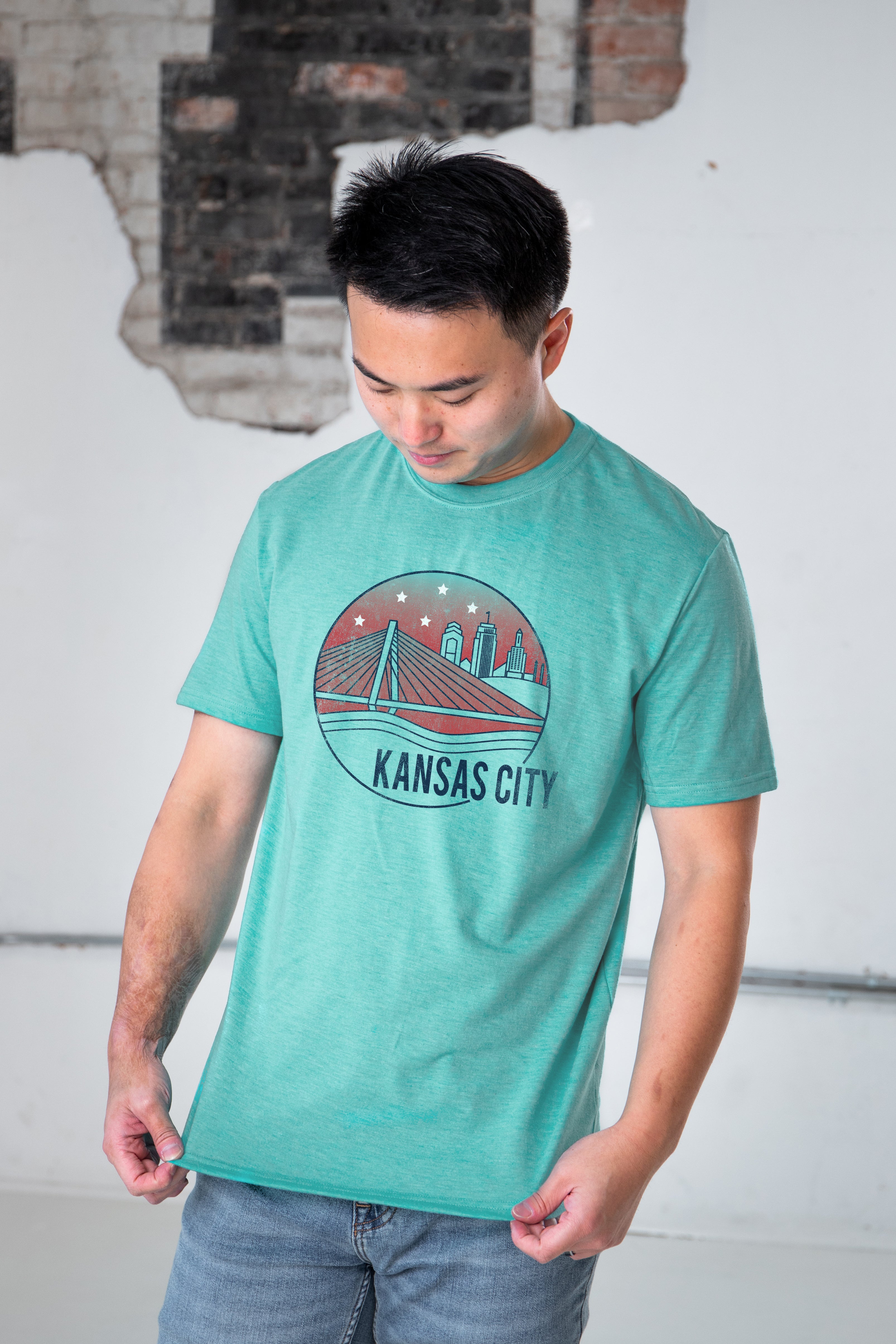 Riverfront Skyline Unisex Eco-Triblend Tee
