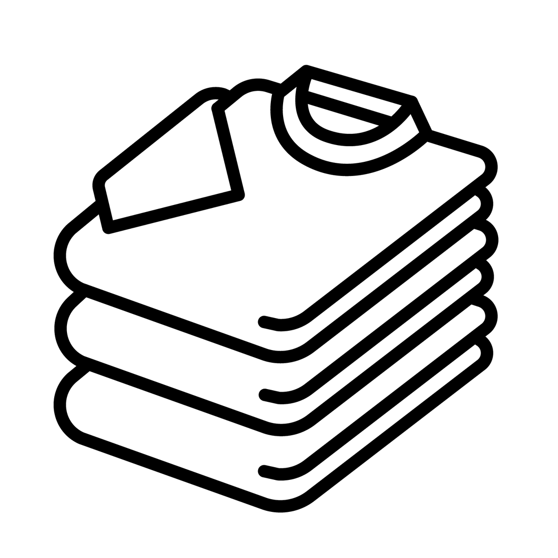 Illustration of stack of folded shirts