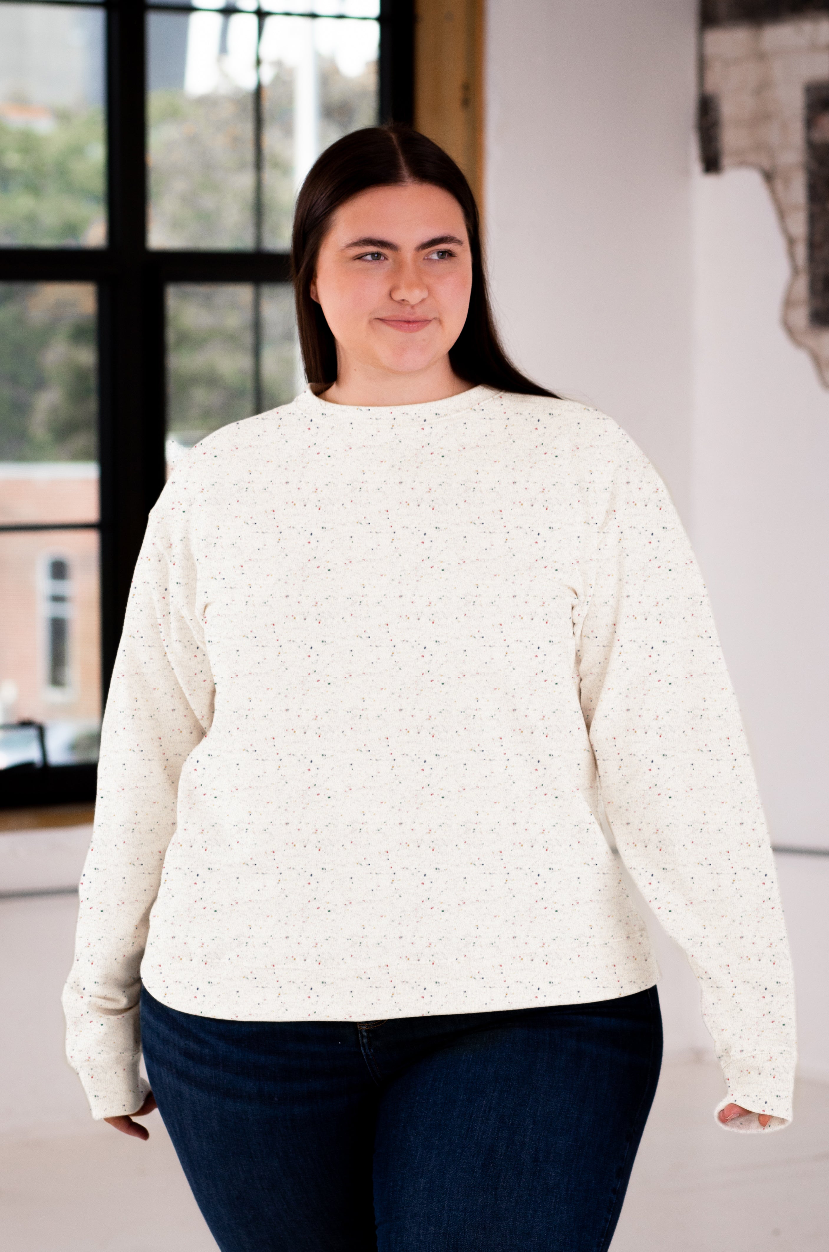 Unisex Heathered Fleece Crew