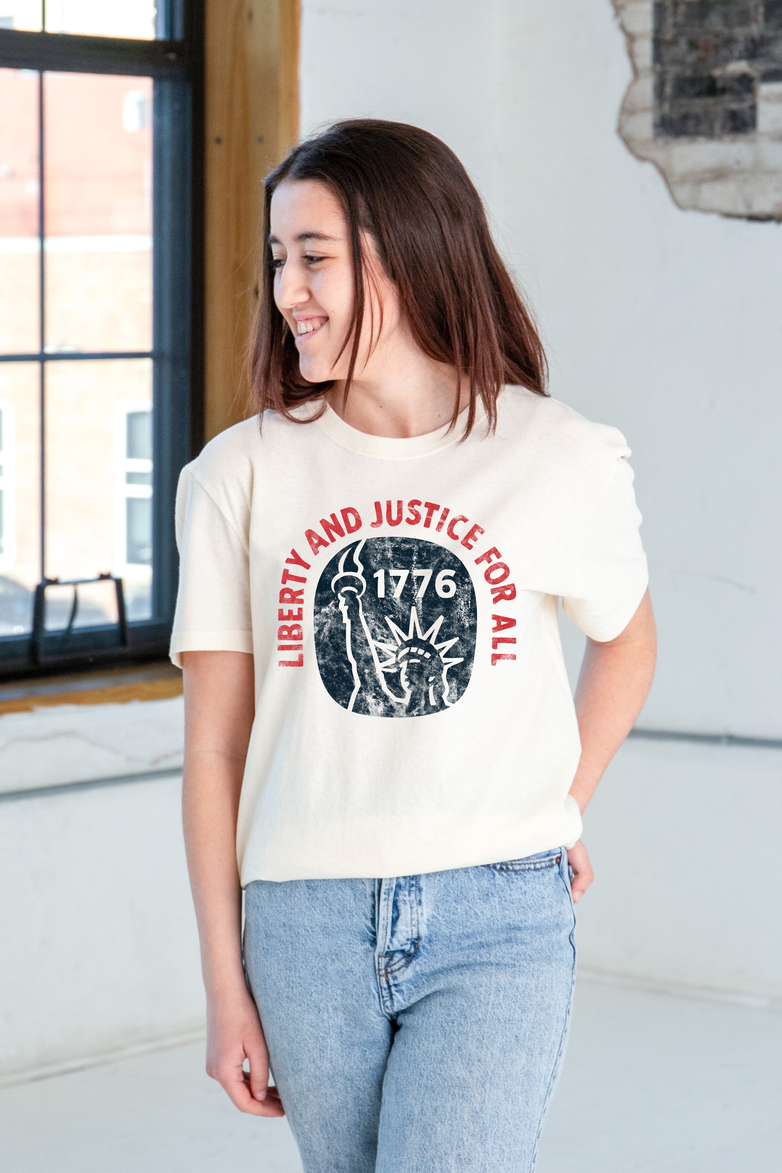 Liberty and Justice For All Unisex Eco-Cotton Tee