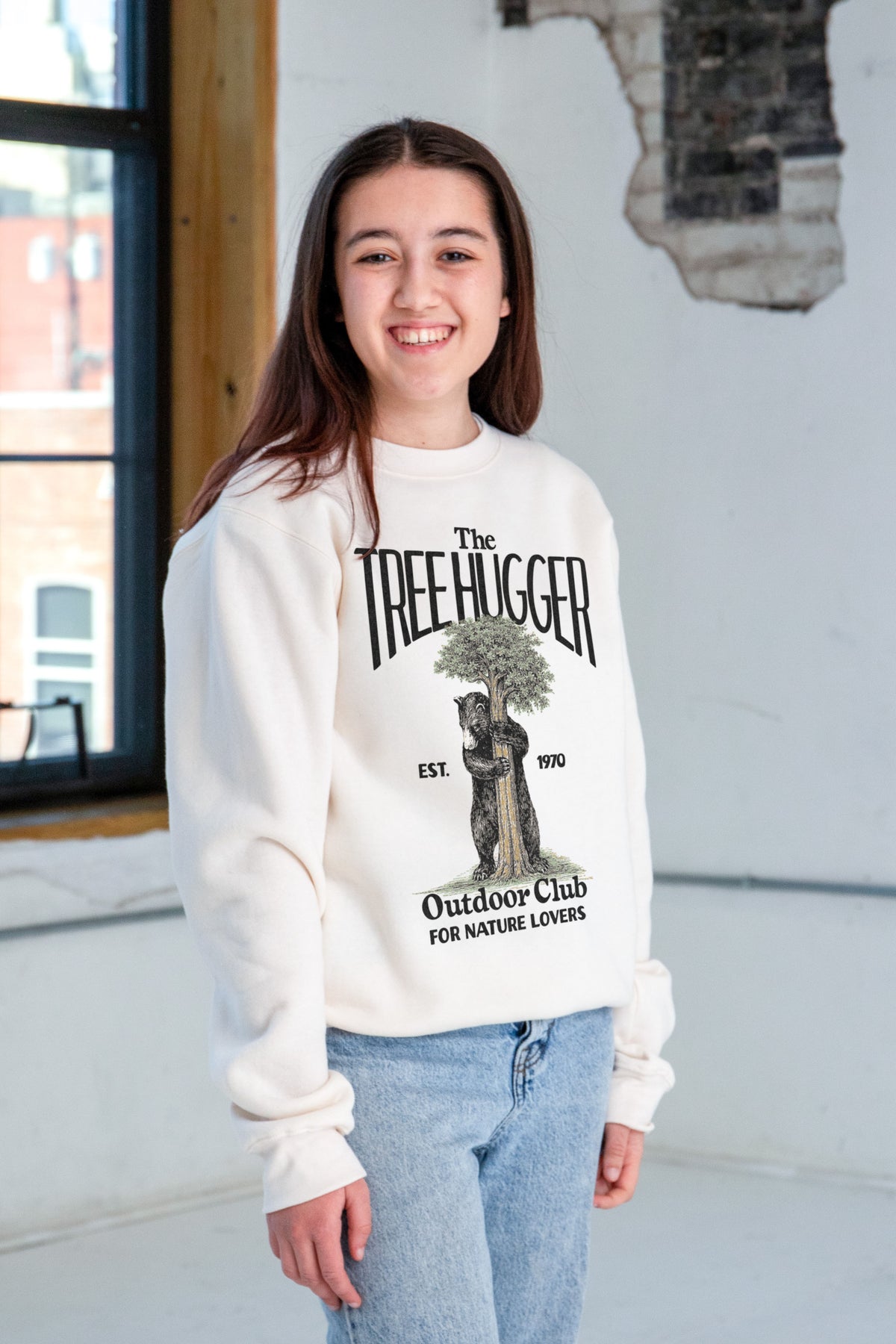 Tree Hugger Unisex Fleece Crew