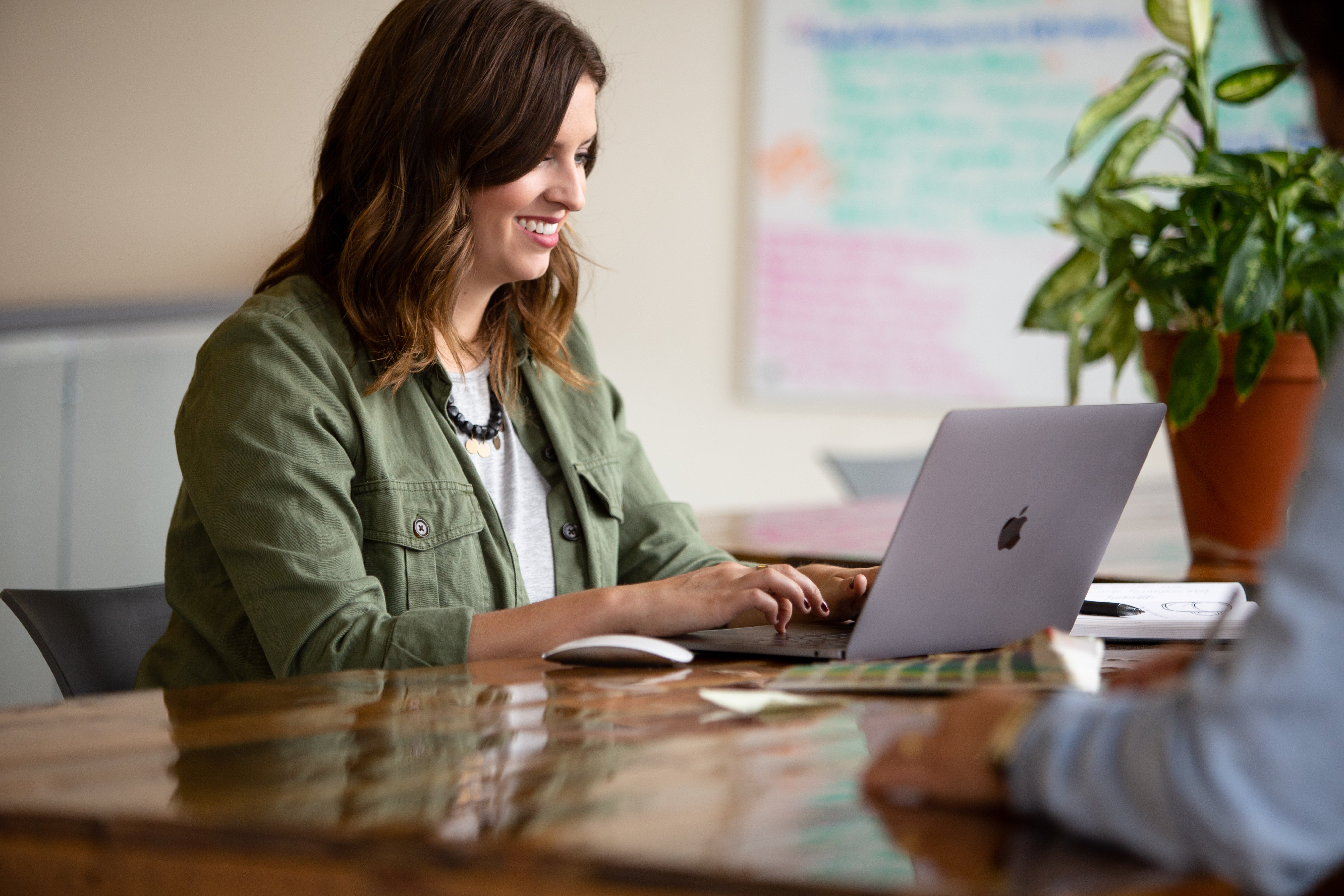 Woman working at Laptop