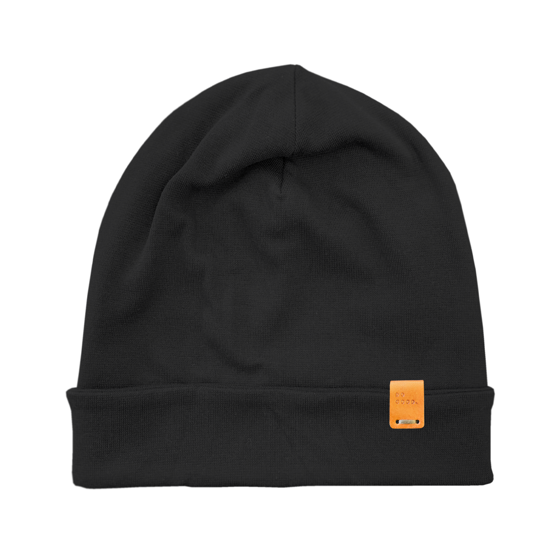 Flat Lay of GOEX Rib Beanie in Black