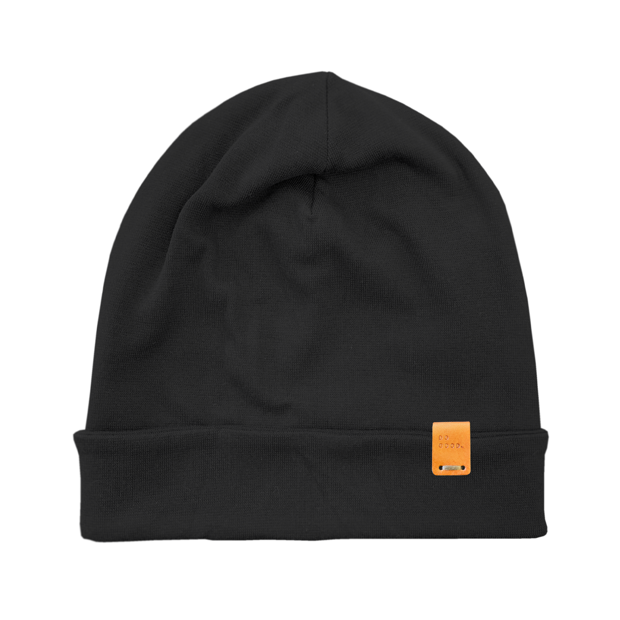 Flat Lay of GOEX Rib Beanie in Black