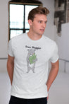 Male Model wearing GOEX Unisex and Men's Tree Hugger Eco Triblend Graphic Tee in Vintage White