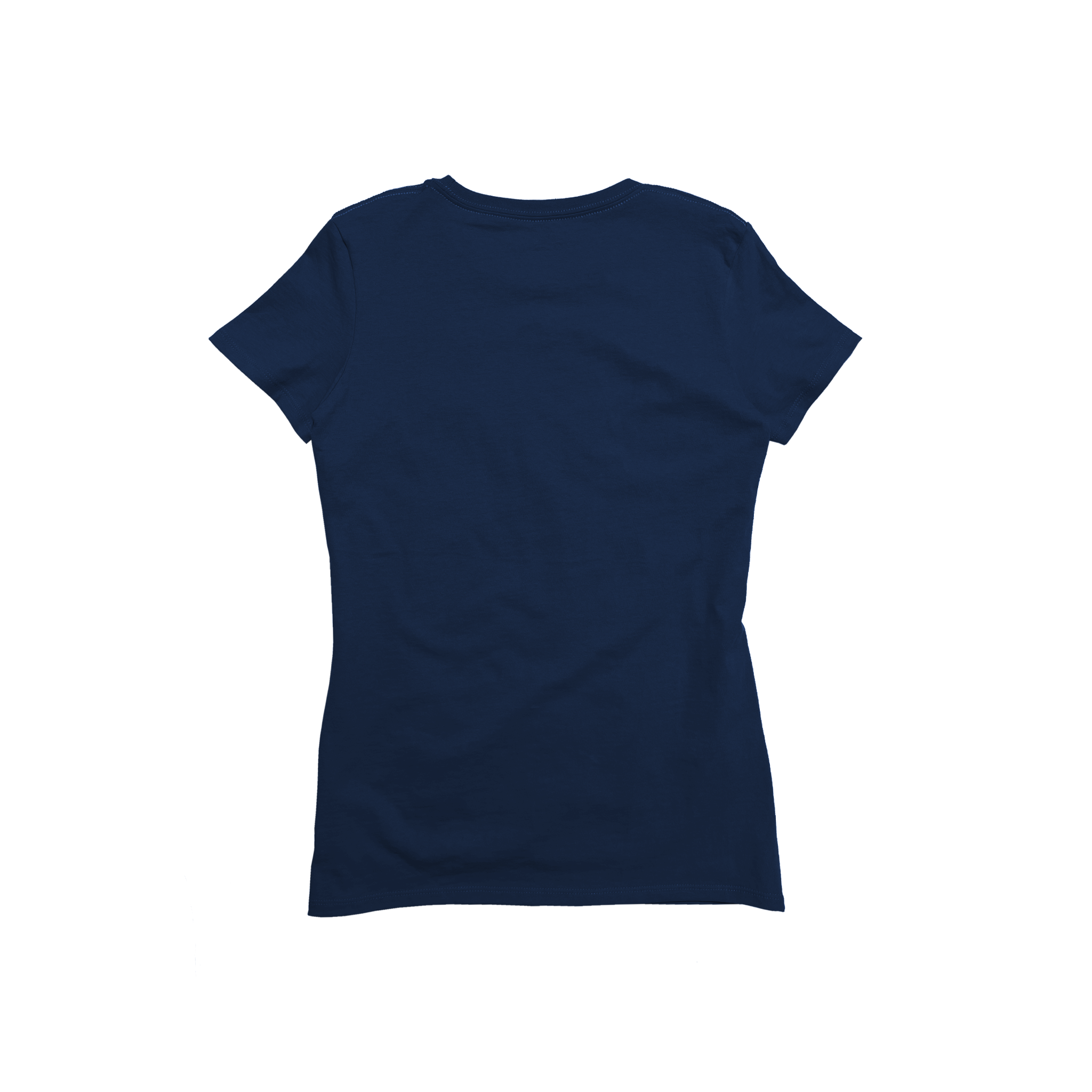 Back Flat Lay of GOEX Ladies Cotton Tee in Navy