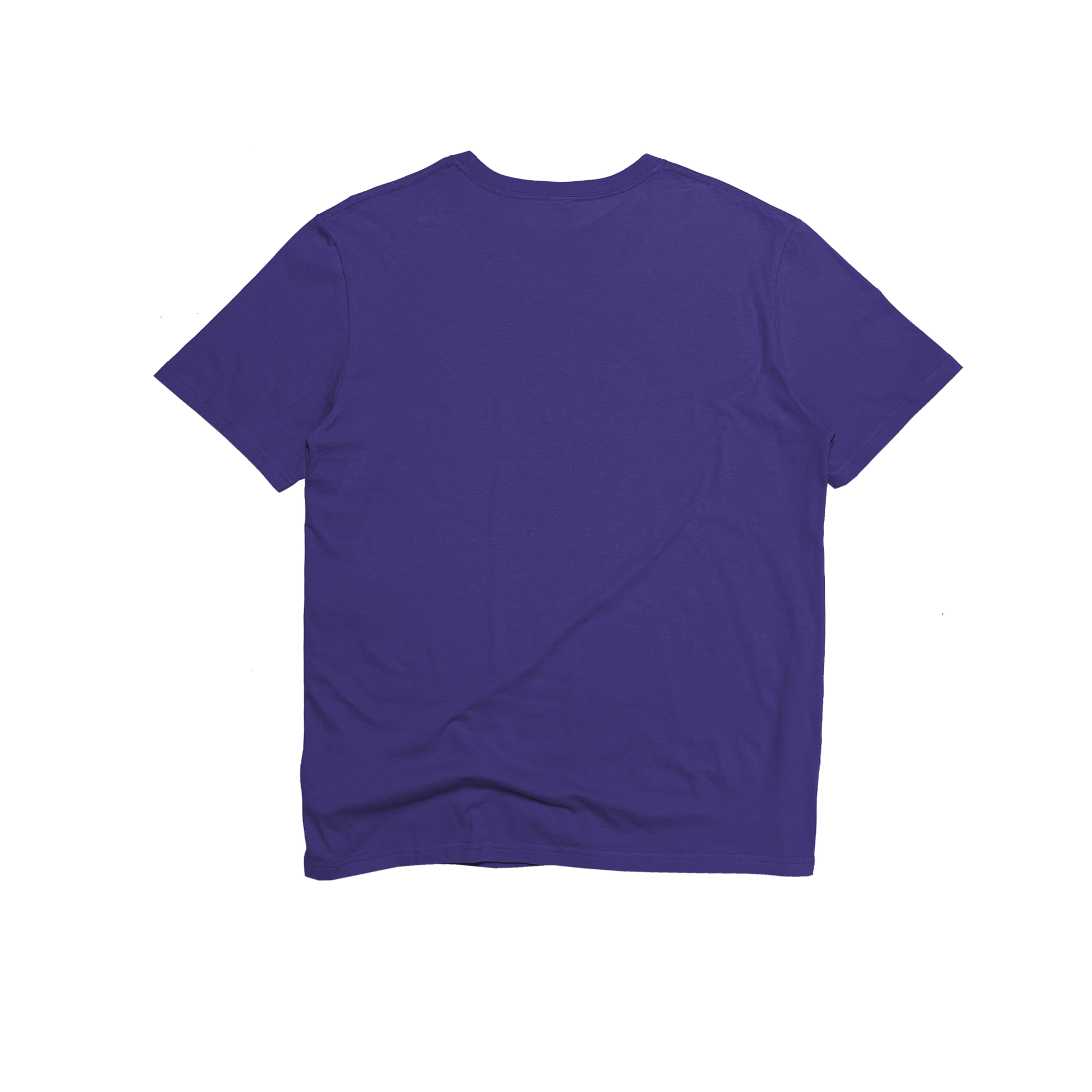 Back Flat Lay of GOEX Unisex and Men's Cotton Tee in Purple