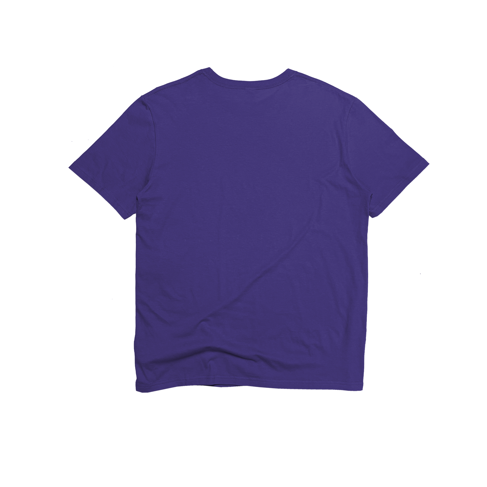Back Flat Lay of GOEX Unisex and Men's Cotton Tee in Purple