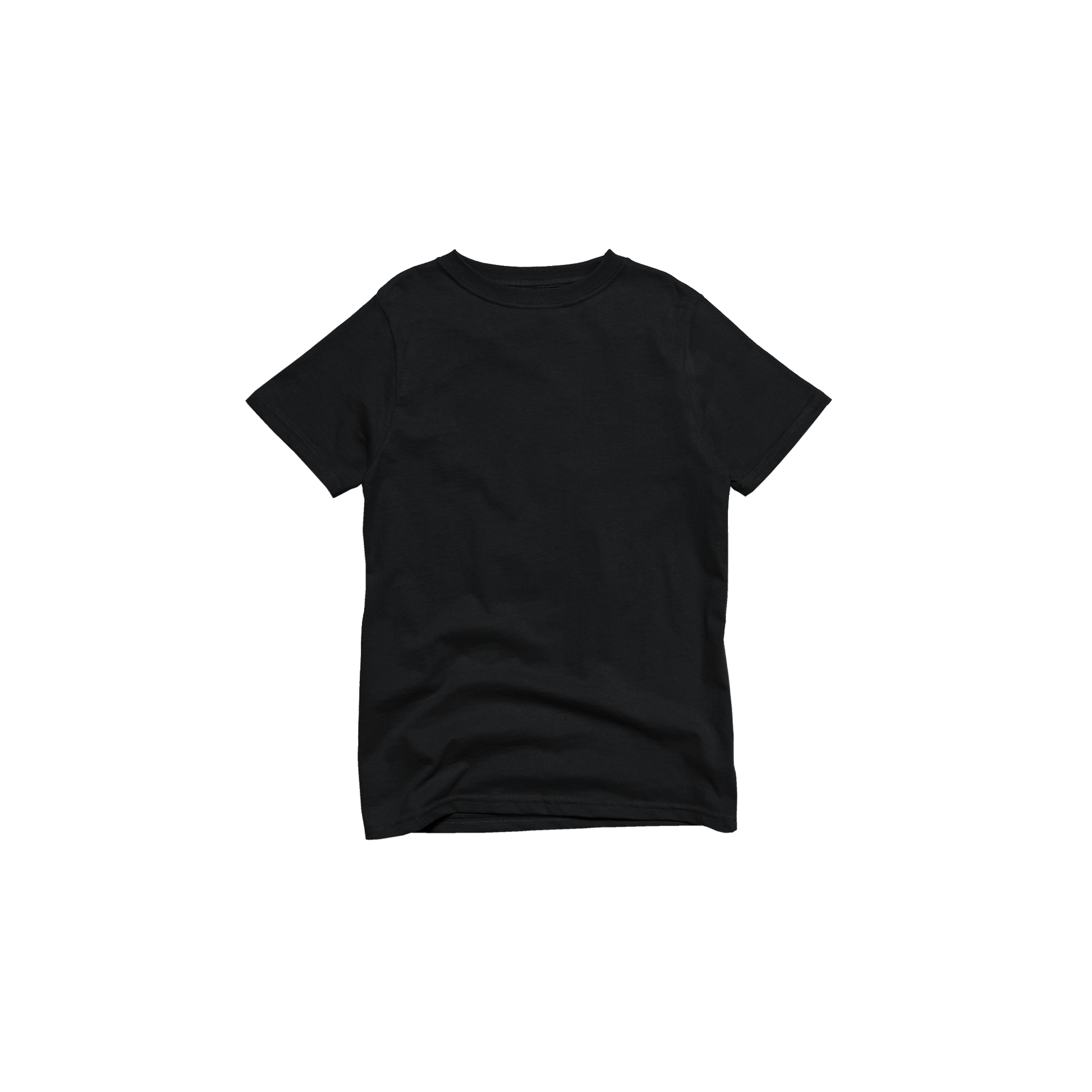 Front Flat Lay of GOEX Youth Cotton Tee in Black