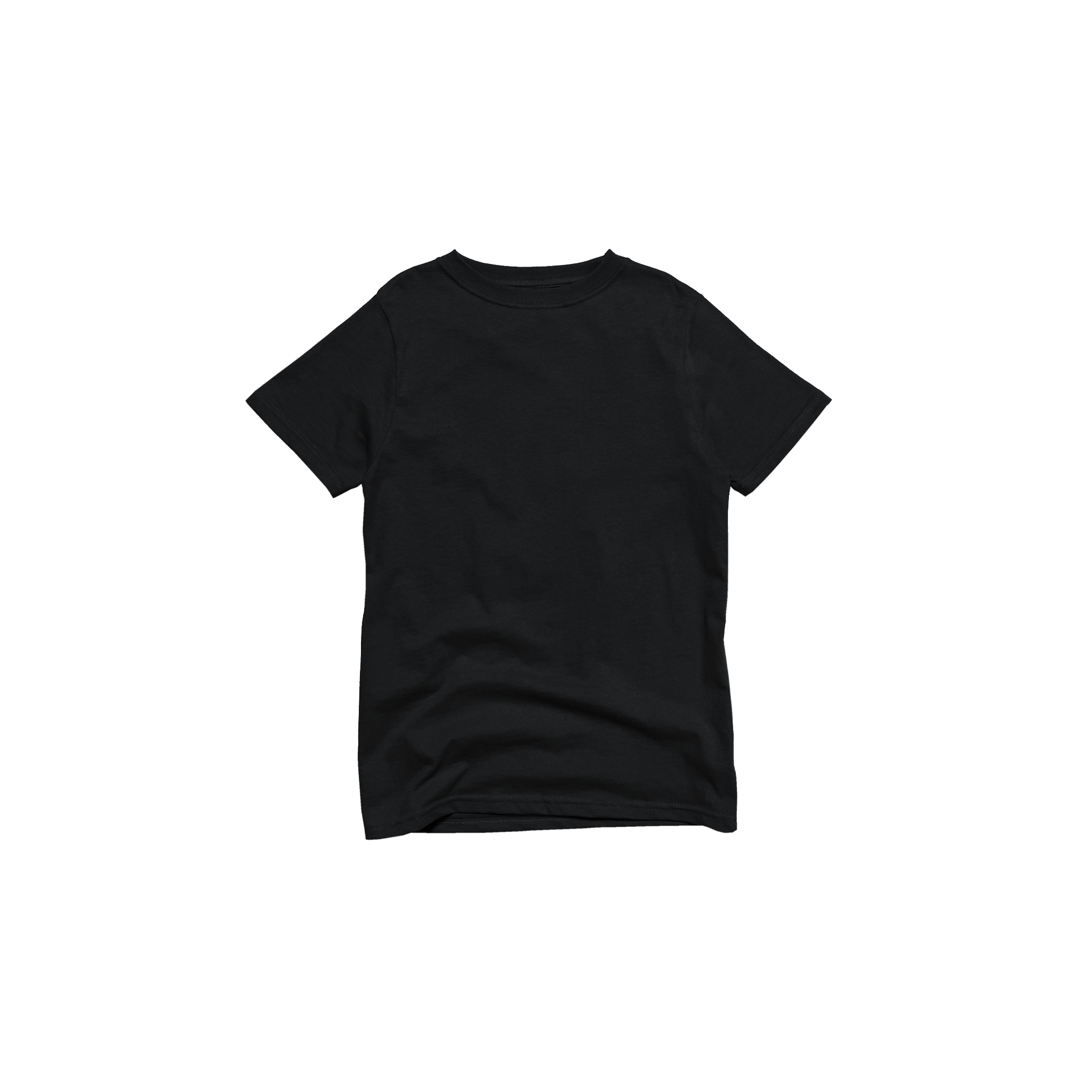 Front Flat Lay of GOEX Youth Cotton Tee in Black