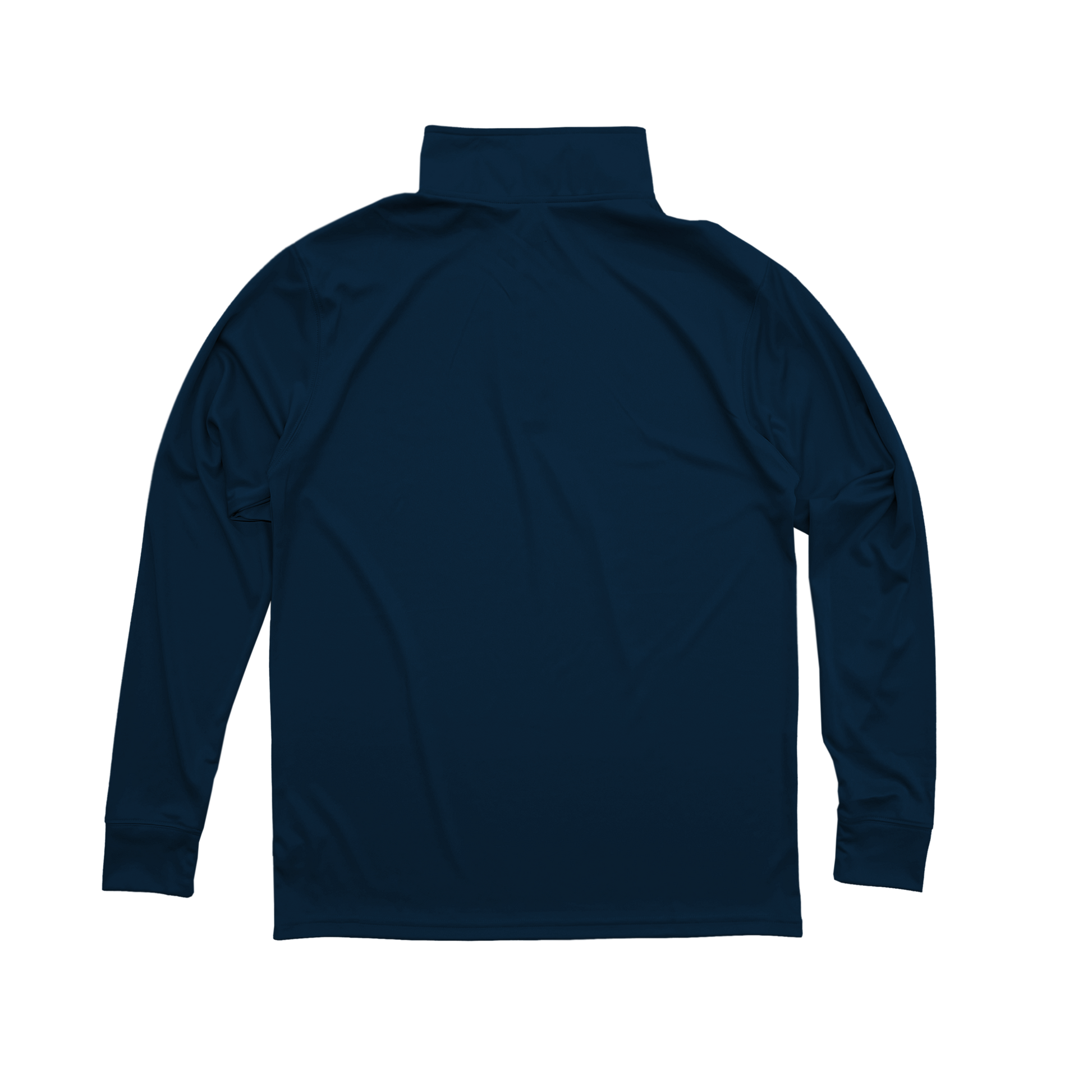 Back Flat Lay of GOEX Unisex and Men's Eco Poly 1/4 Zip in Navy