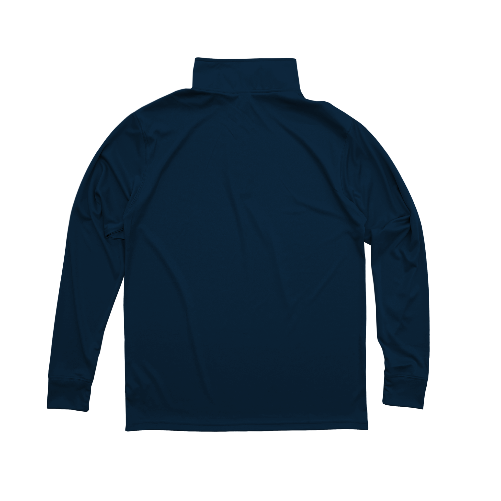 Back Flat Lay of GOEX Unisex and Men's Eco Poly 1/4 Zip in Navy