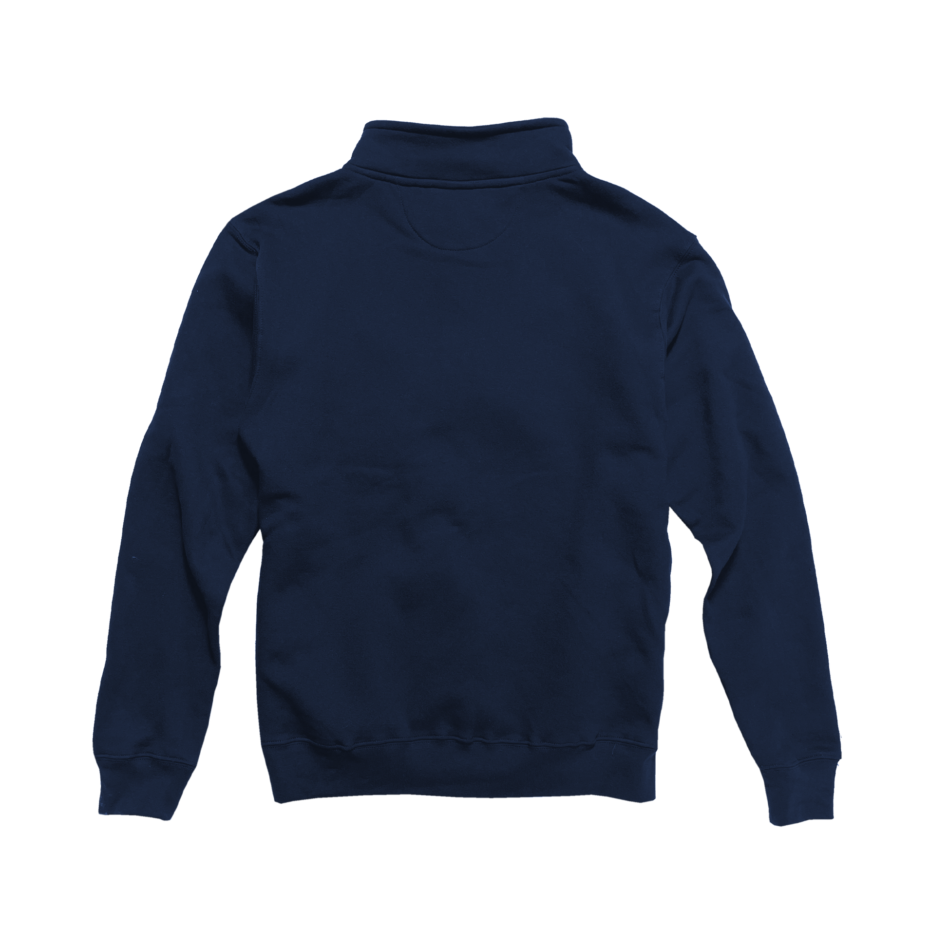 Back Flat Lay of GOEX Unisex and Men's Fleece 1/4 Zip in Navy