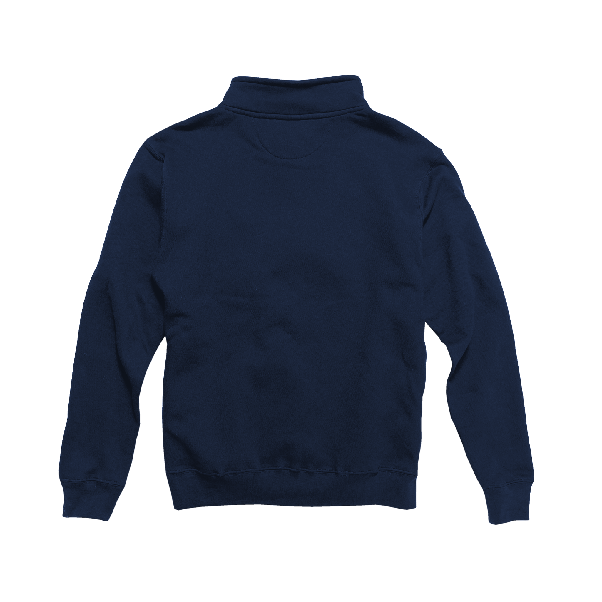 Back Flat Lay of GOEX Unisex and Men's Fleece 1/4 Zip in Navy