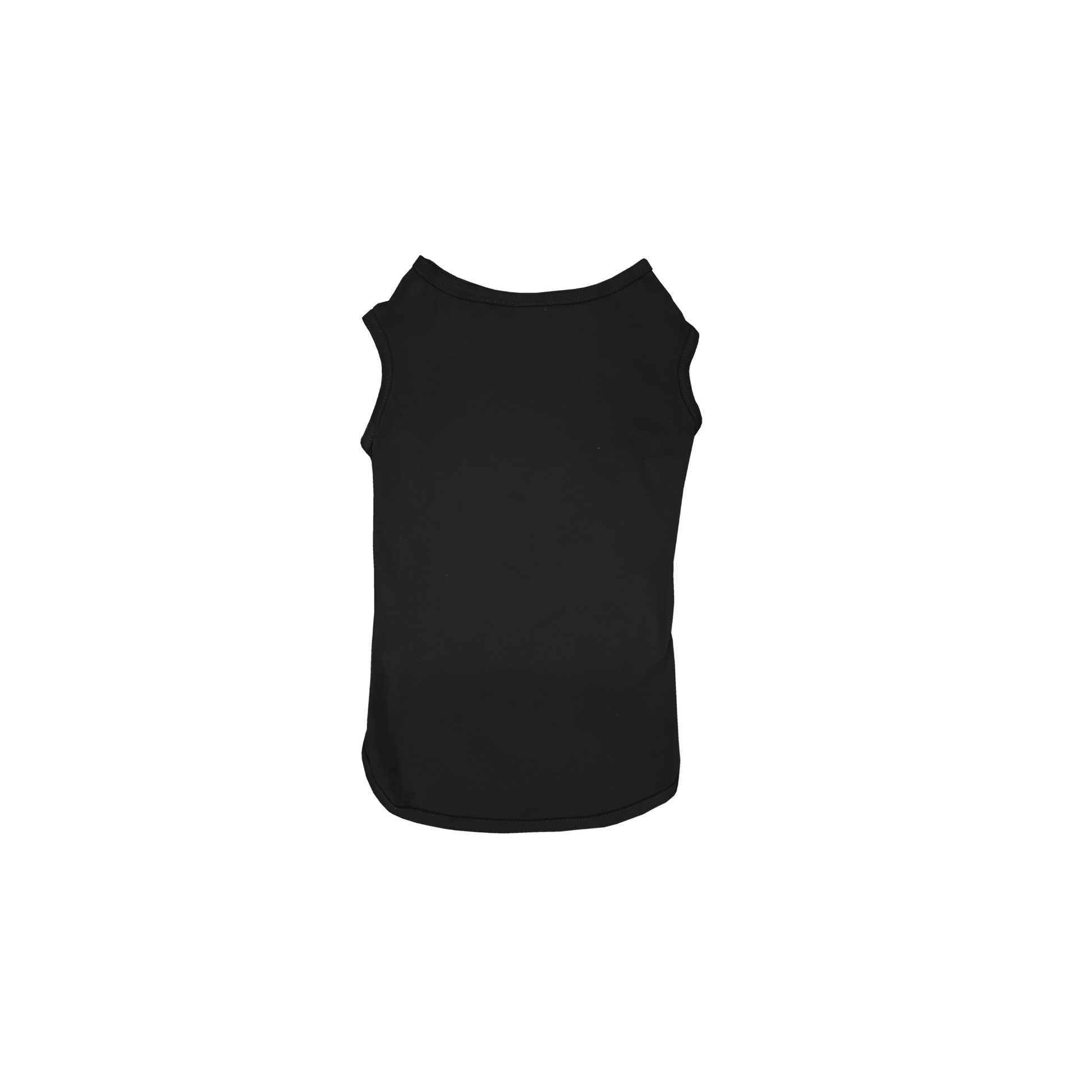 Back Flat Lay of GOEX Premium Cotton Dog Tank in Black