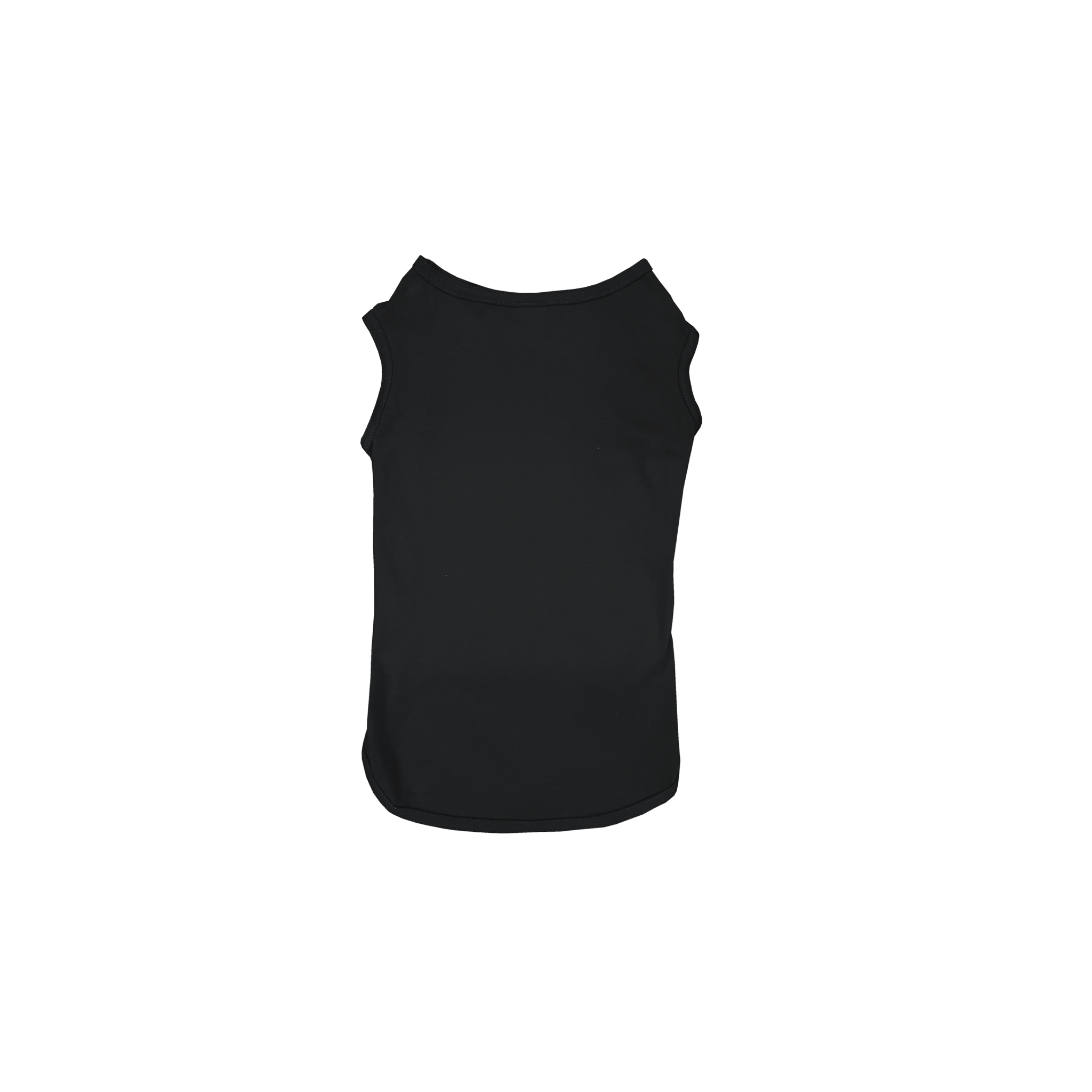 Back Flat Lay of GOEX Premium Cotton Dog Tank in Black