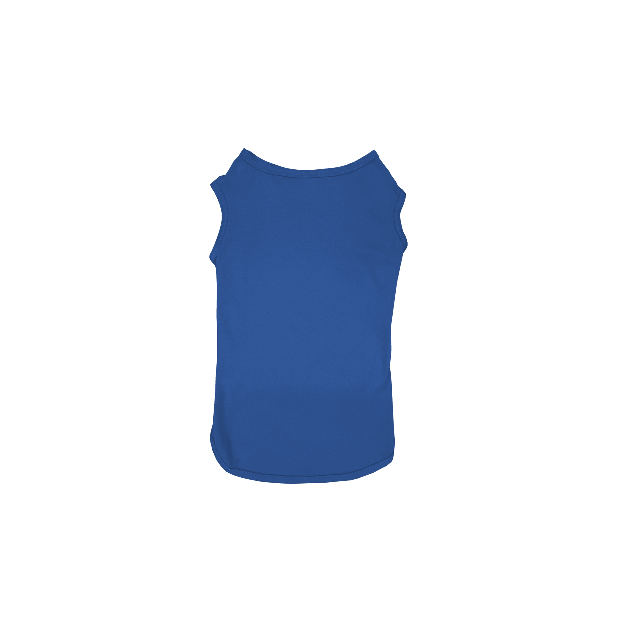 Back Flat Lay of GOEX Premium Cotton Dog Tank in Royal