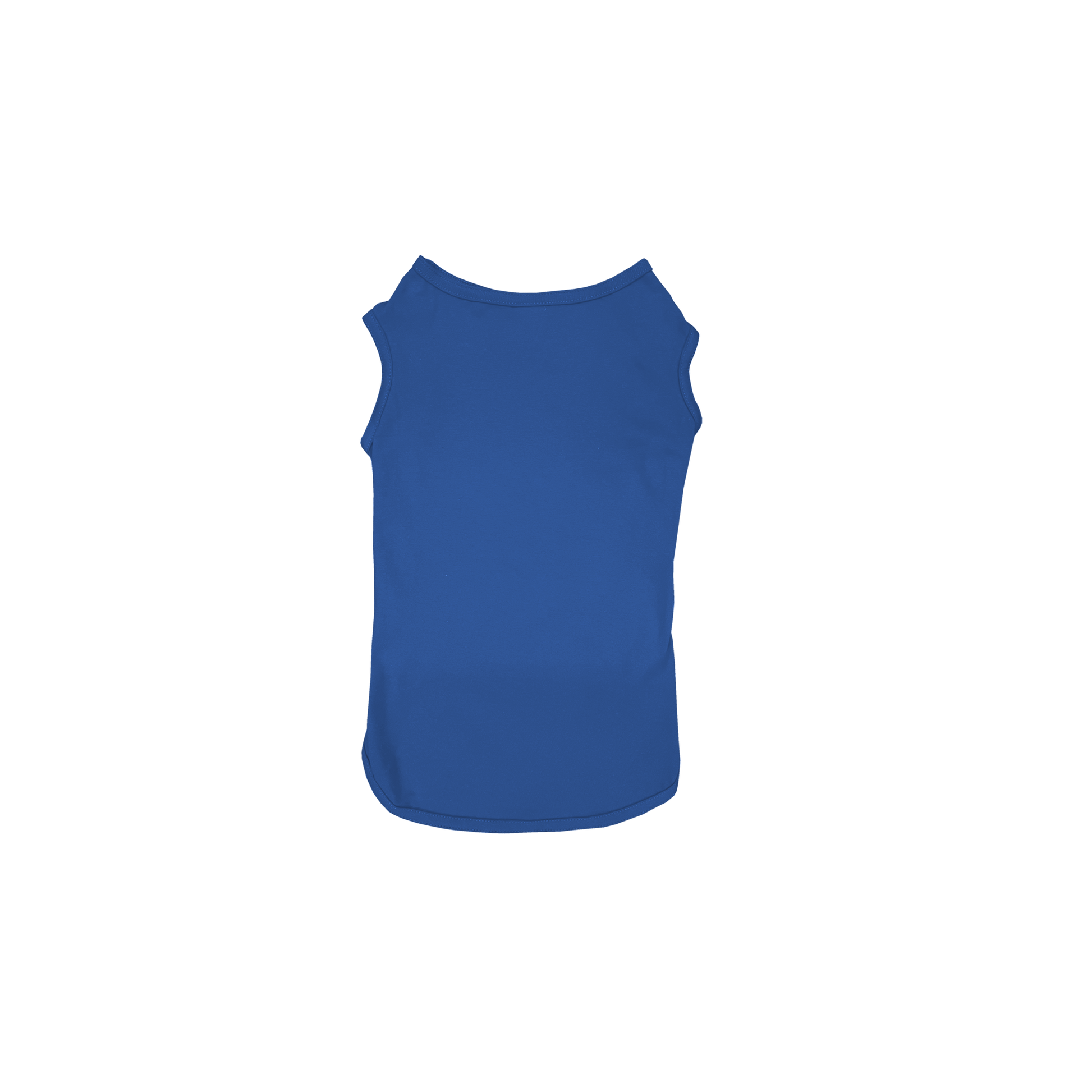 Back Flat Lay of GOEX Premium Cotton Dog Tank in Royal