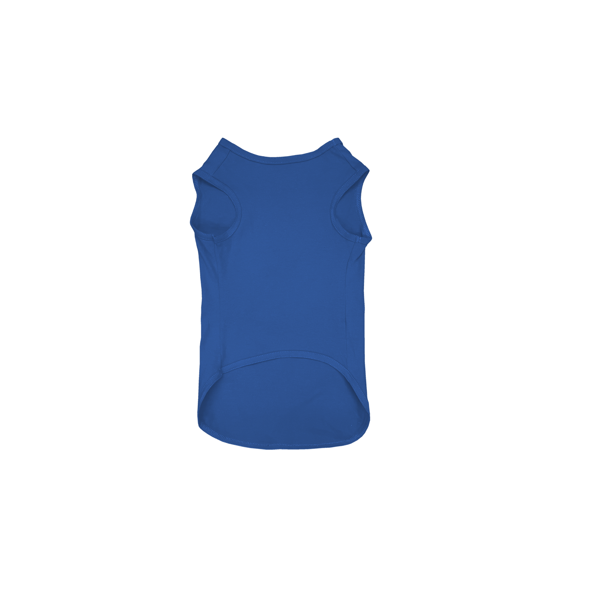 Front Flat Lay of GOEX Premium Cotton Dog Tank in Royal
