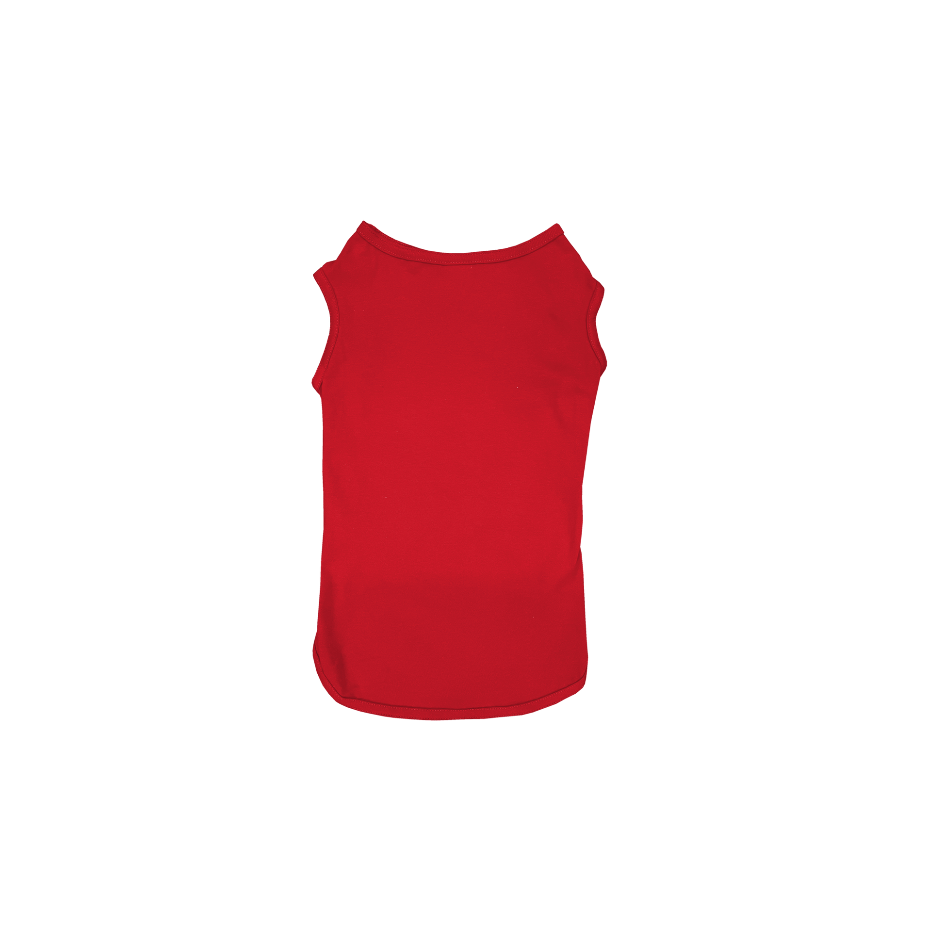 Back Flat Lay of GOEX Premium Cotton Dog Tank in Red