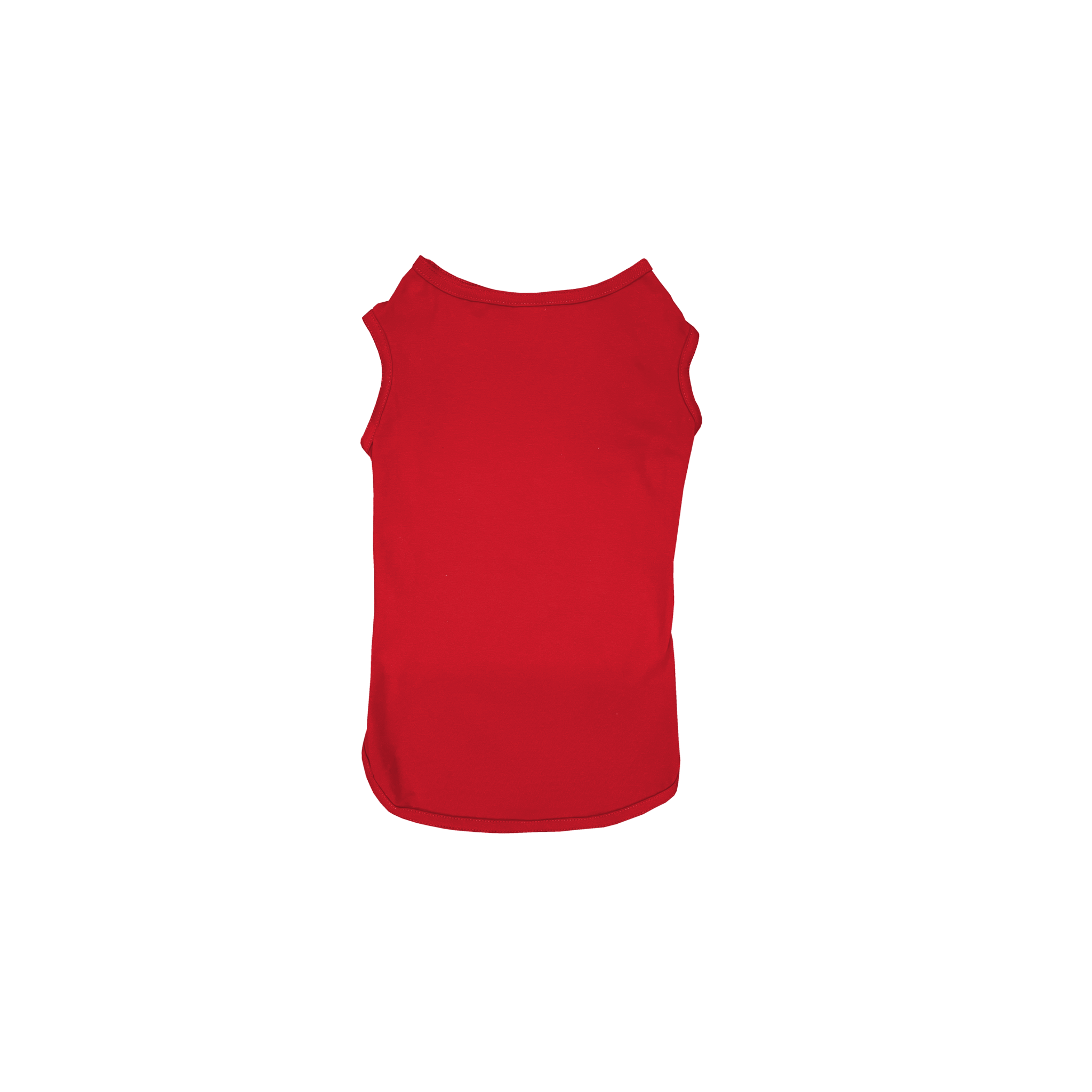 Back Flat Lay of GOEX Premium Cotton Dog Tank in Red