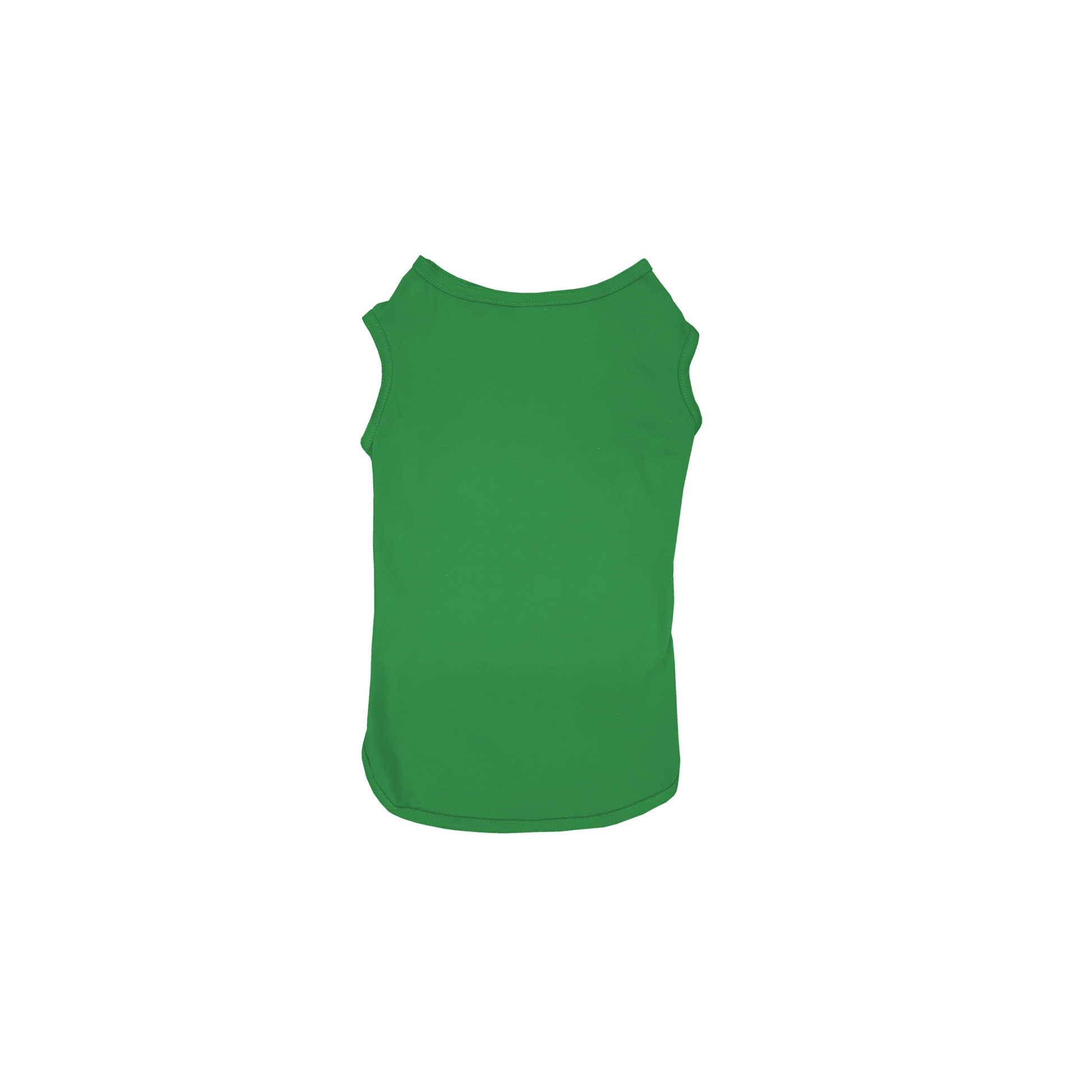 Back Flat Lay of GOEX Premium Cotton Dog Tank in Kelly Green