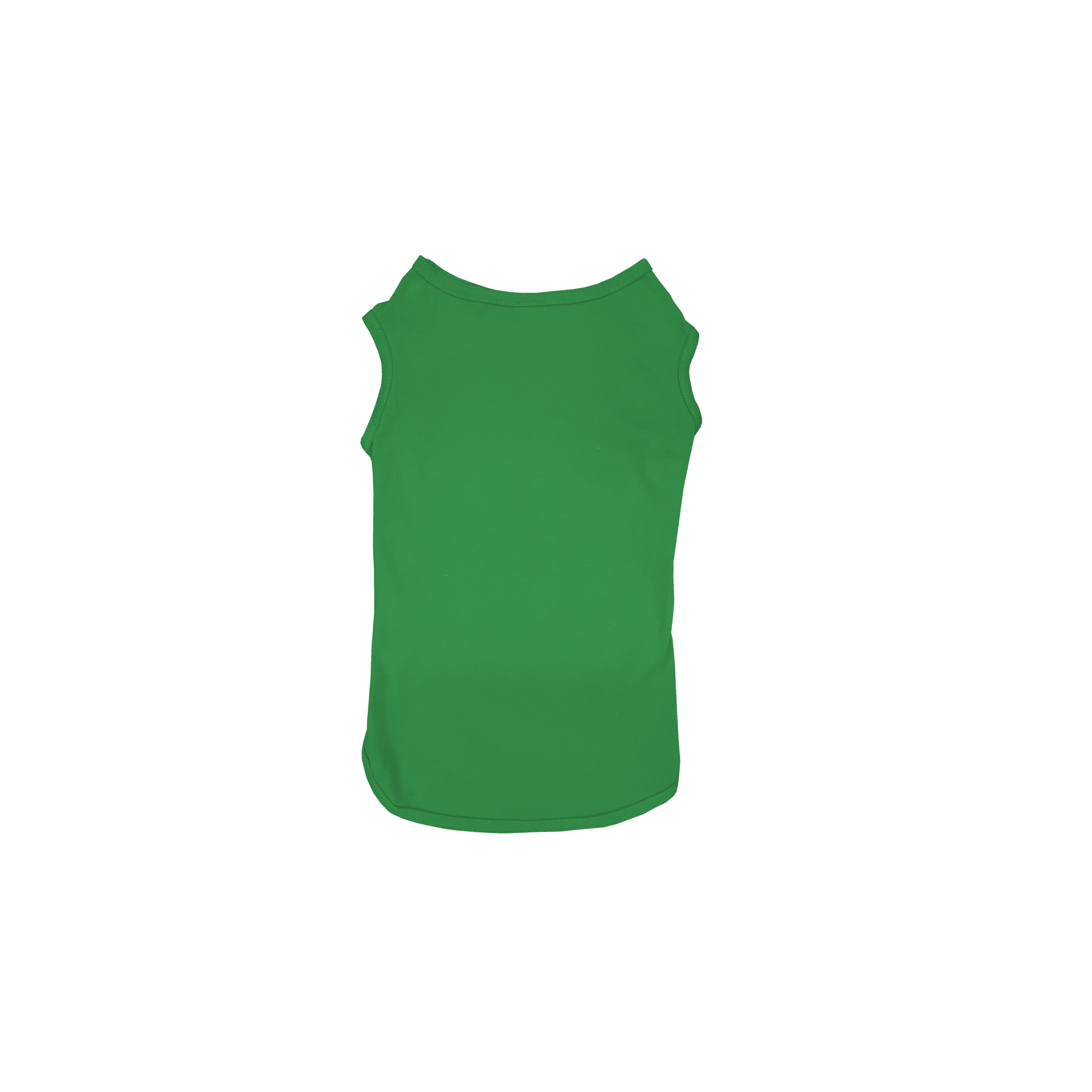 Back Flat Lay of GOEX Premium Cotton Dog Tank in Kelly Green