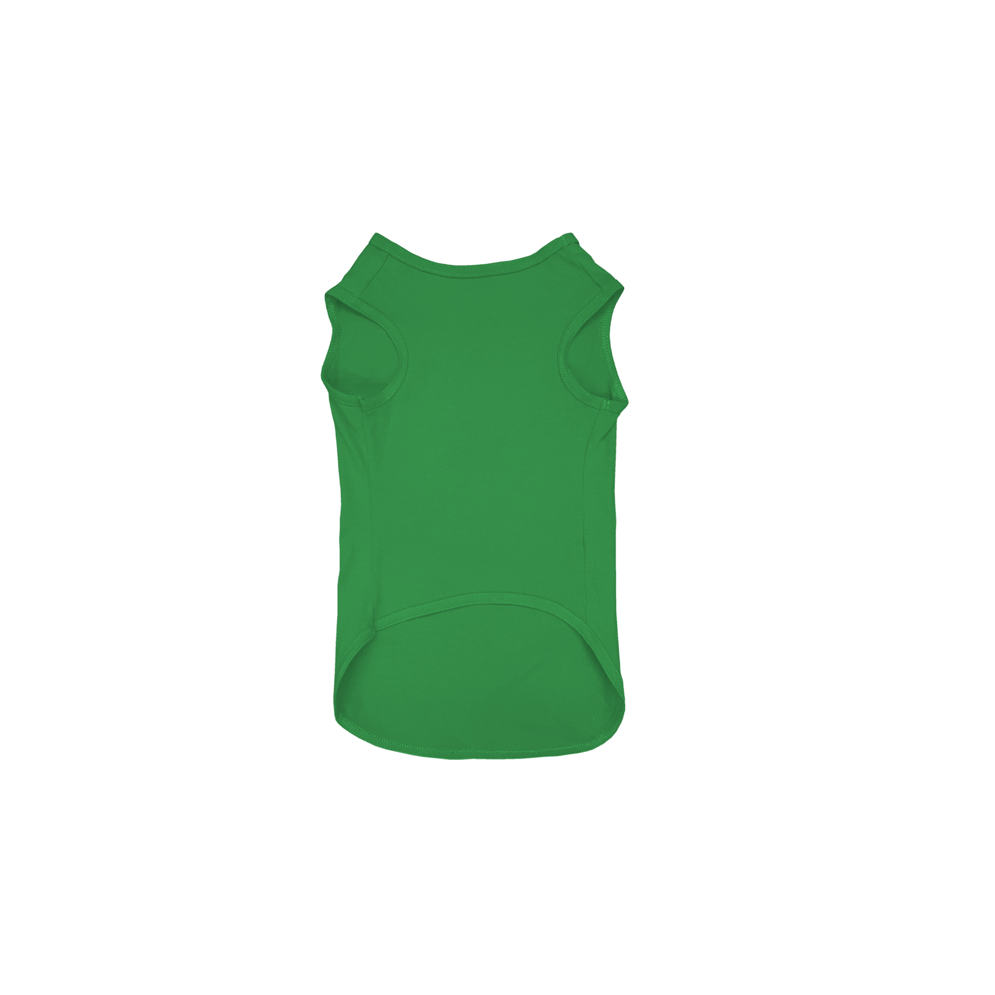 Front Flat Lay of GOEX Premium Cotton Dog Tank in Kelly Green