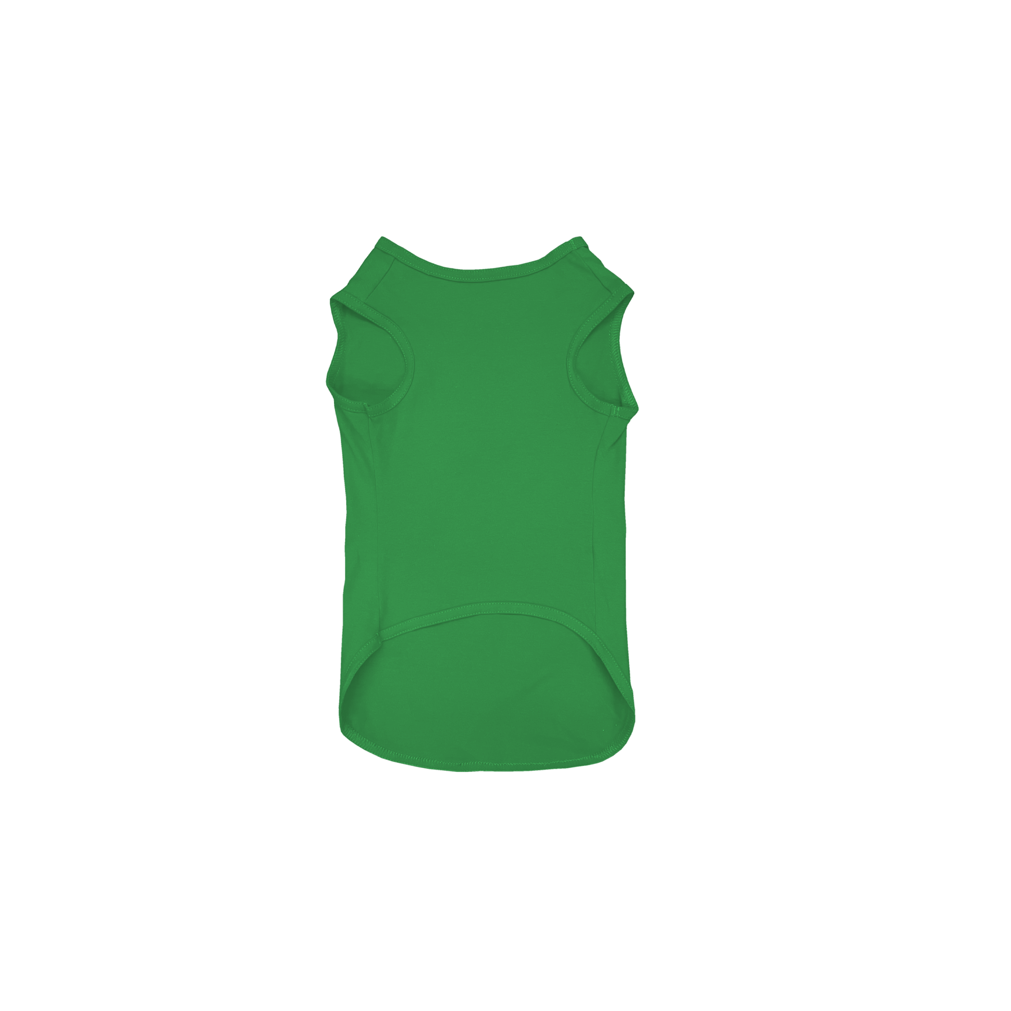 Front Flat Lay of GOEX Premium Cotton Dog Tank in Kelly Green