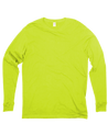 Front Flat Lay of GOEX Unisex and Men's Standard Cotton  Long Sleeve Tee in Atomic Green