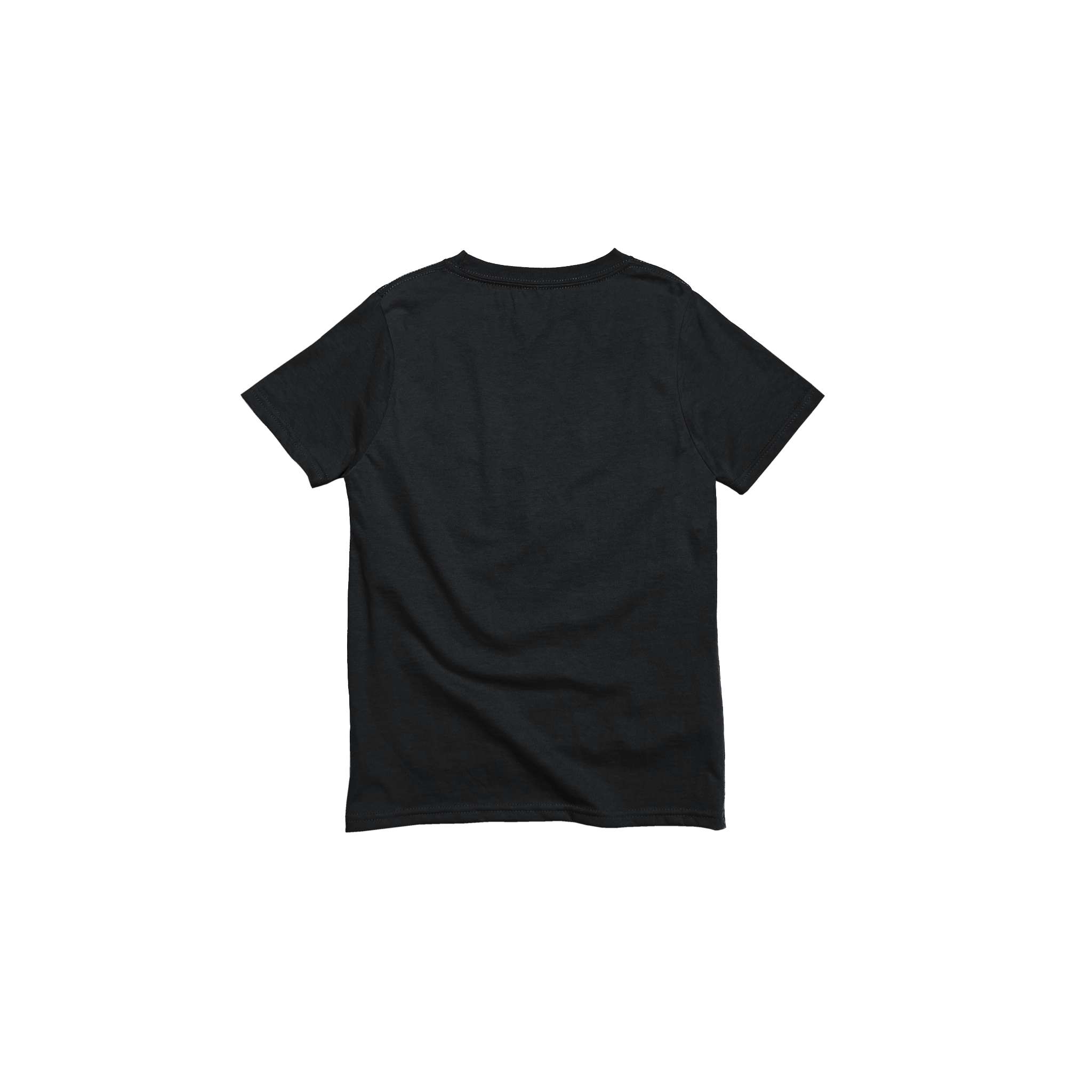 Back Flat Lay of GOEX Youth Cotton Tee in Black