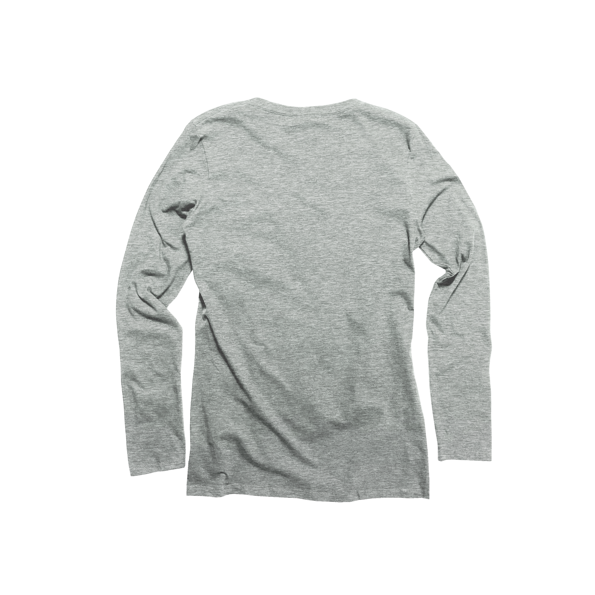 Back Flat Lay of GOEX Ladies Premium Cotton LS Tee in Oxford