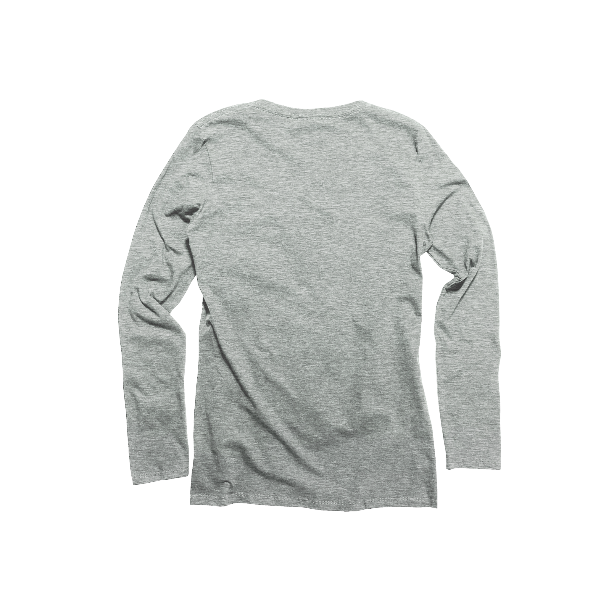 Back Flat Lay of GOEX Ladies Premium Cotton LS Tee in Oxford