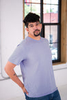 Male Model wearing GOEX Eco Triblend Unisex and Men's Tee in Lavender