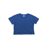 Front Flat Lay of GOEX Ladies Cotton Crop Tee in Royal